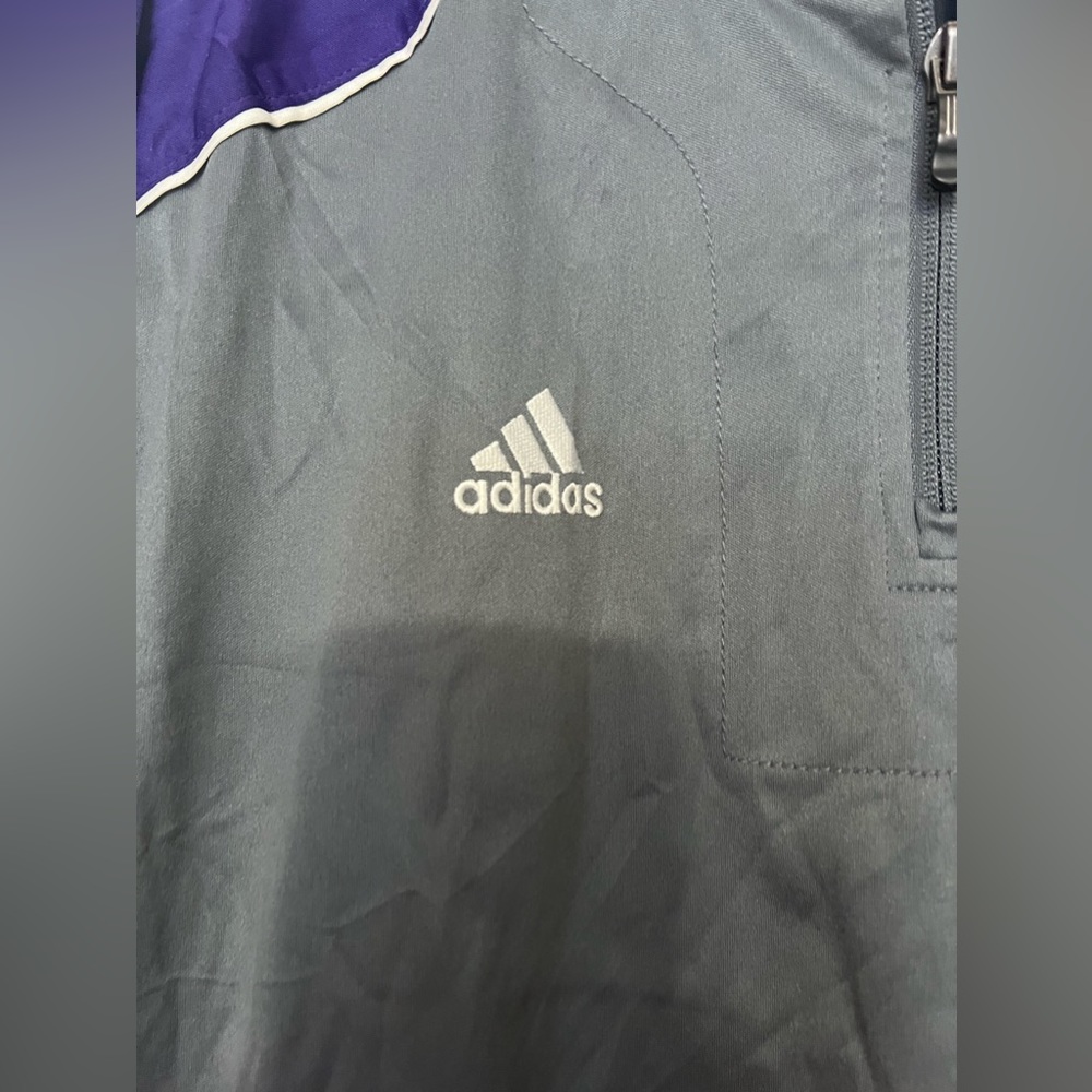 Philadelphia Eagles Adidas Sideline Coaches Half-Zip Short Sleeve Jacket  Sz L - Picture 3 of 6